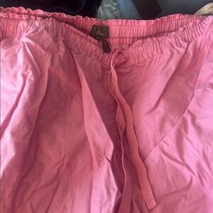 Jaanuu Pink Women's Flare Pants scrubs xl not sure if ink mark will come out